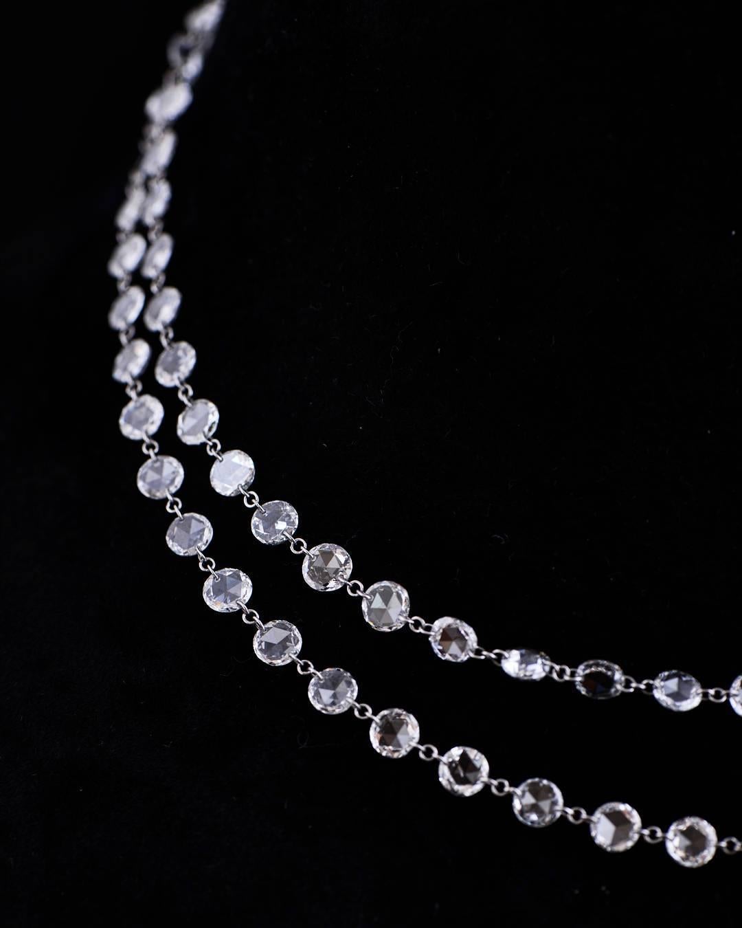 Diamond Rosecut 11.45 cts Choker Necklace