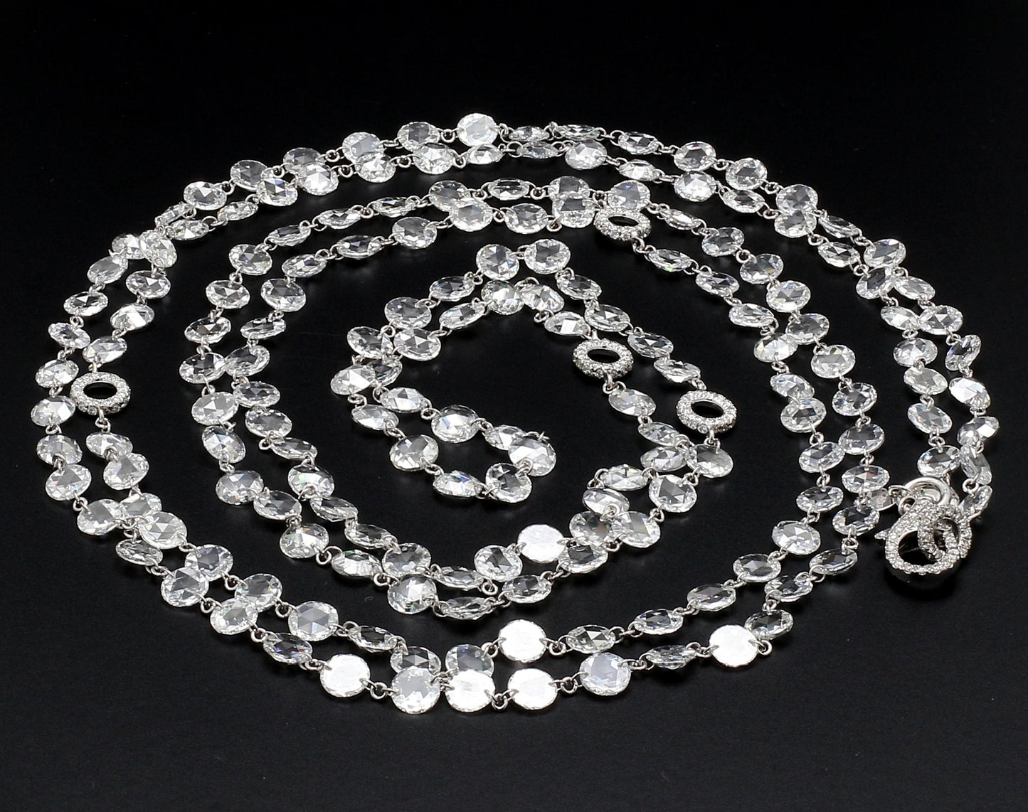 Diamond Rosecut 42" Long Necklace