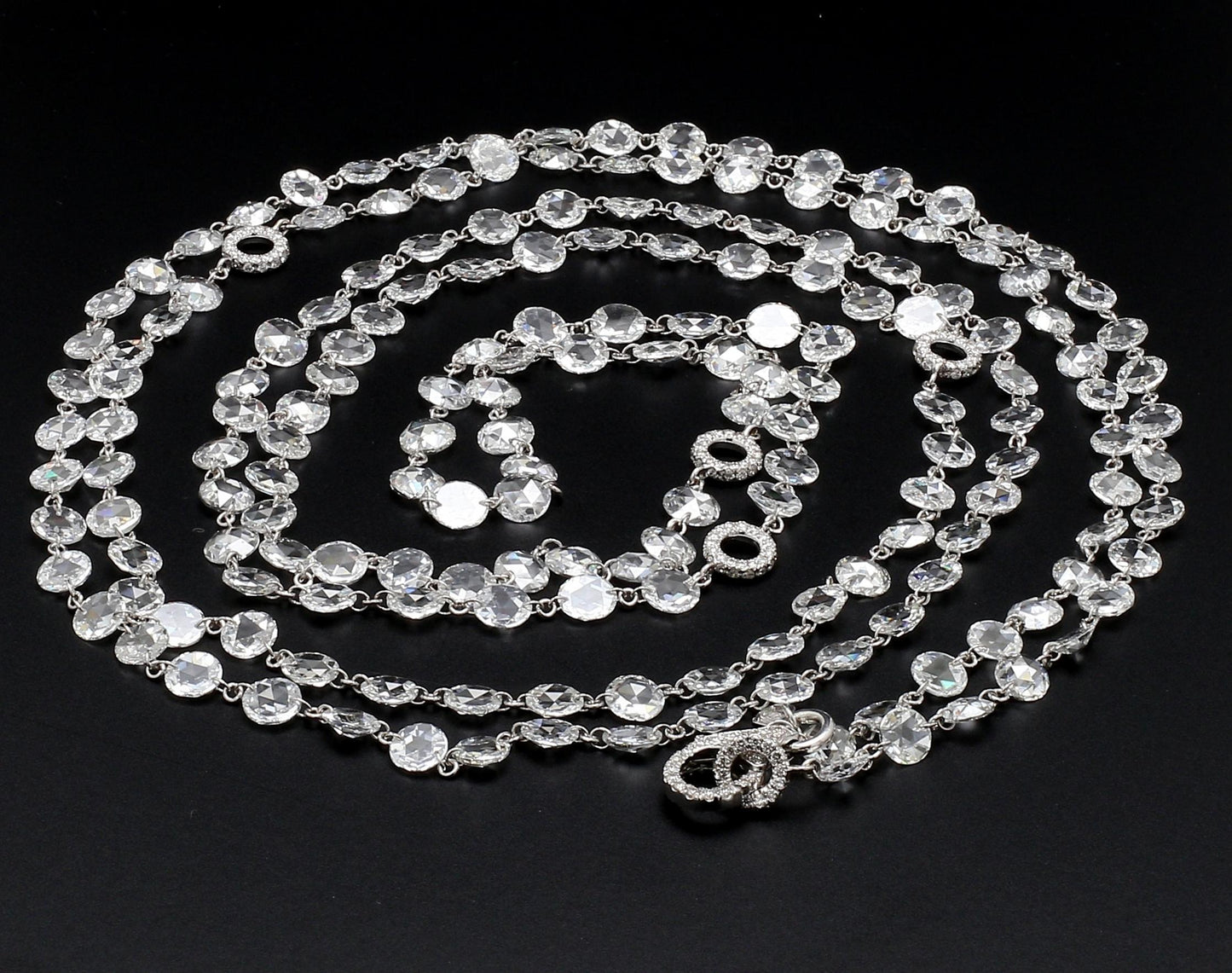 Diamond Rosecut 42" Long Necklace