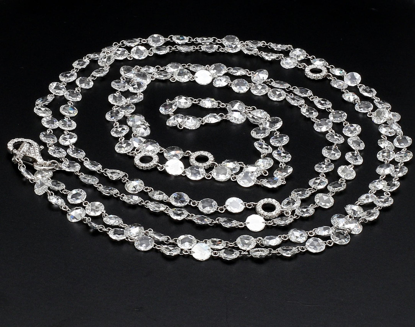 Diamond Rosecut 42" Long Necklace