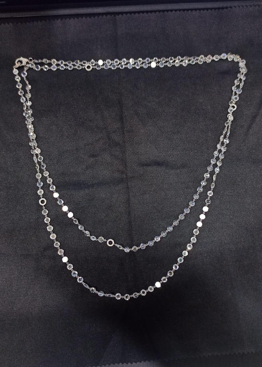 Diamond Rosecut 42" Long Necklace