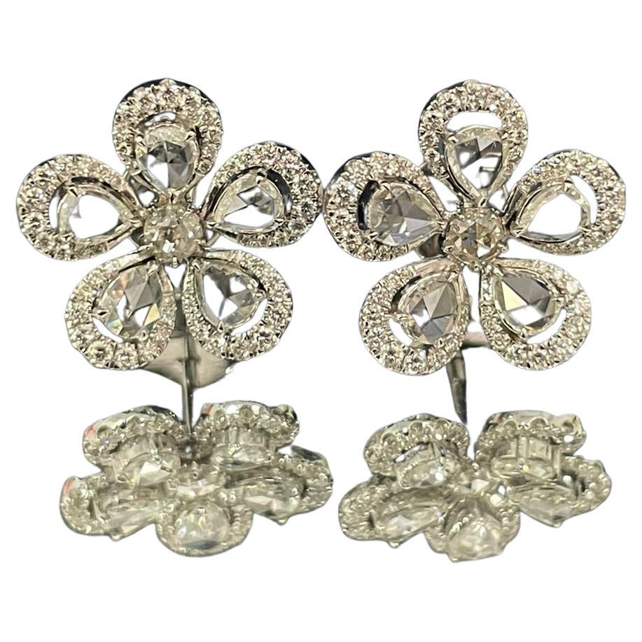 Diamond Rosecut Stud Earrings