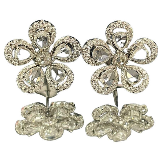 Diamond Rosecut Stud Earrings
