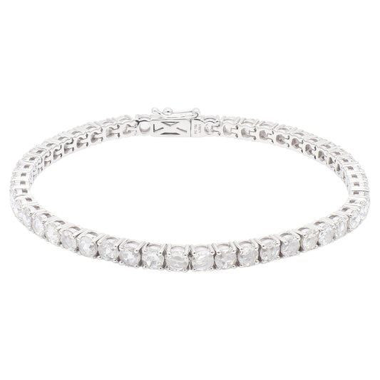Diamond Rosecut 18k White Gold Tennis Bracelet