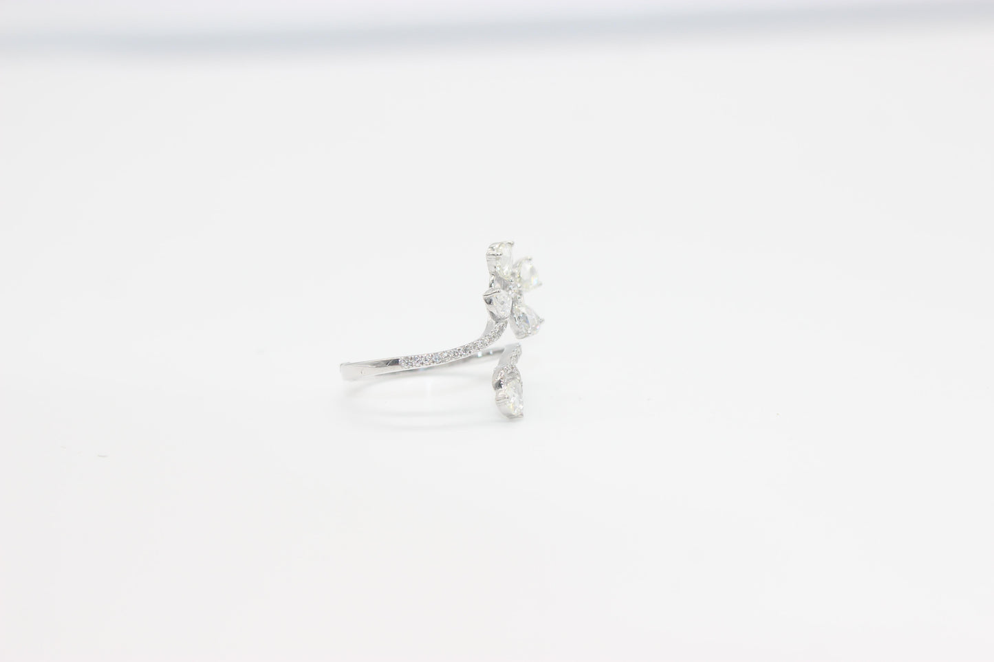 Diamond Rosecut Petite Floral Ring