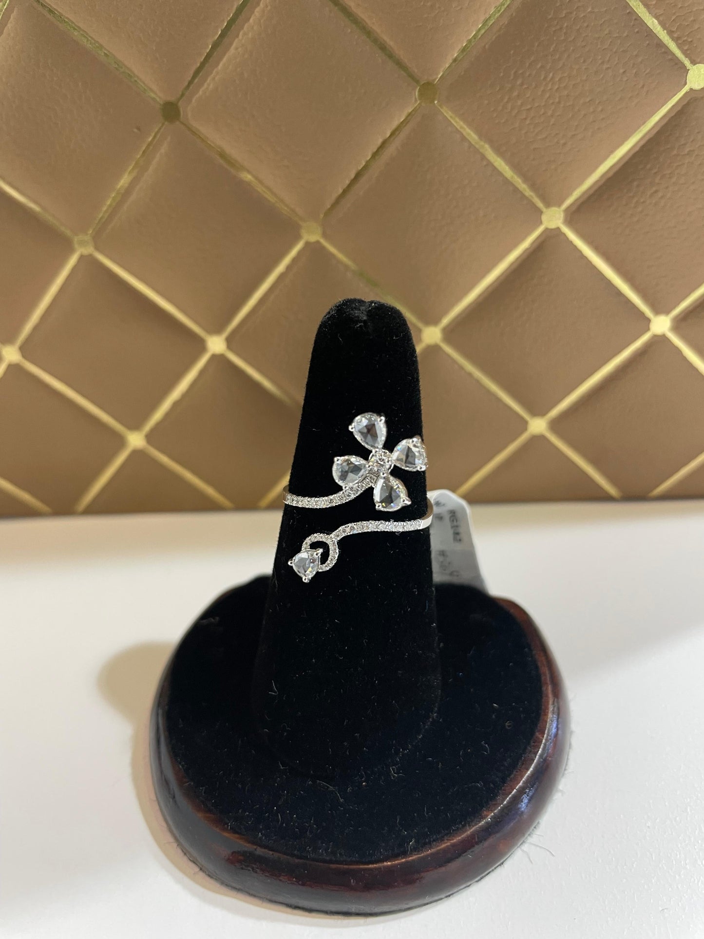 Diamond Rosecut Petite Floral Ring
