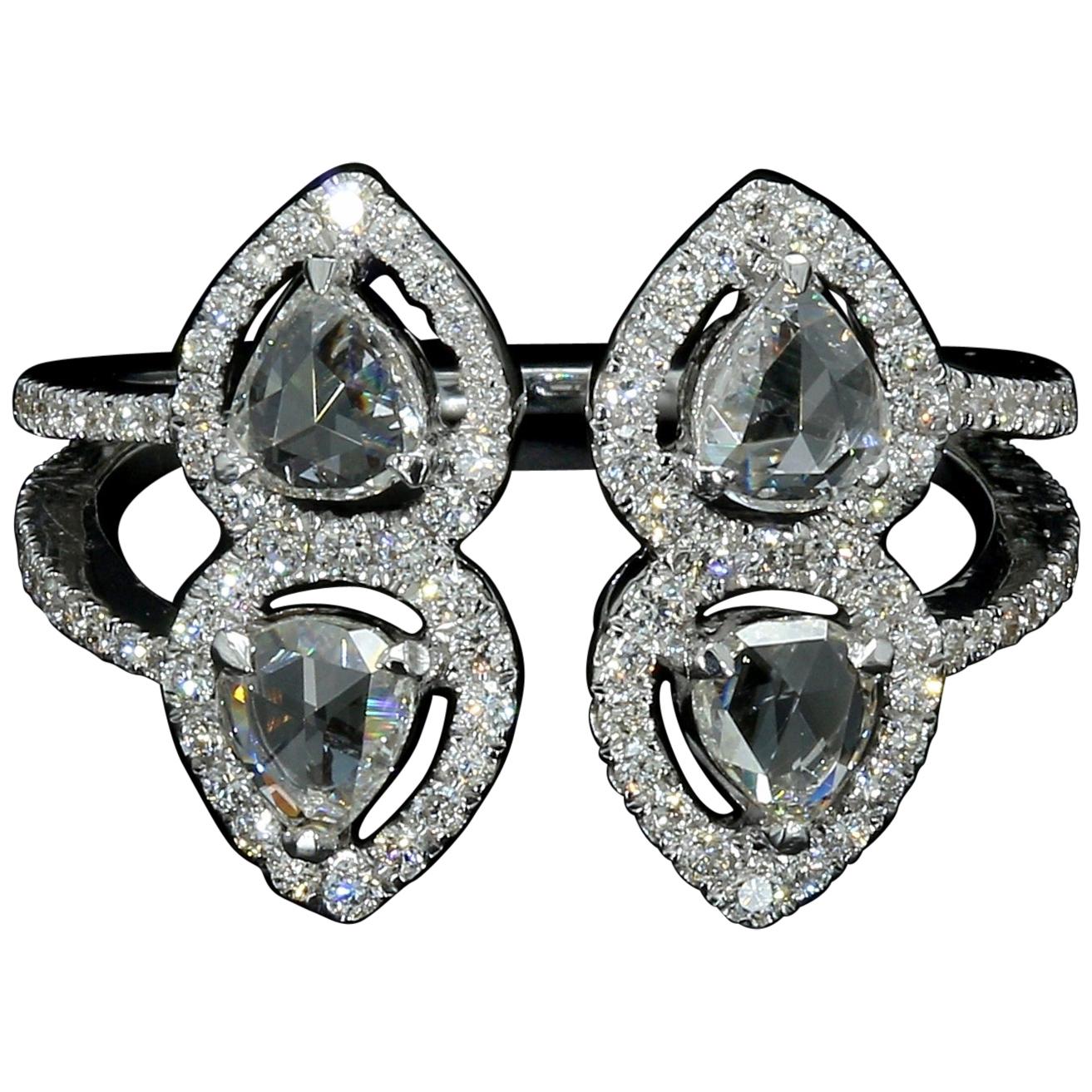 Diamond Rosecut Moi et Toi Ring