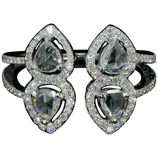 Diamond Rosecut Moi et Toi Ring