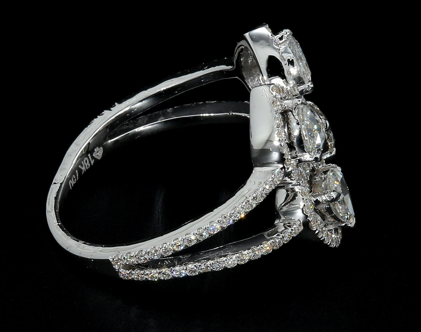 Diamond Rosecut Moi et Toi Ring