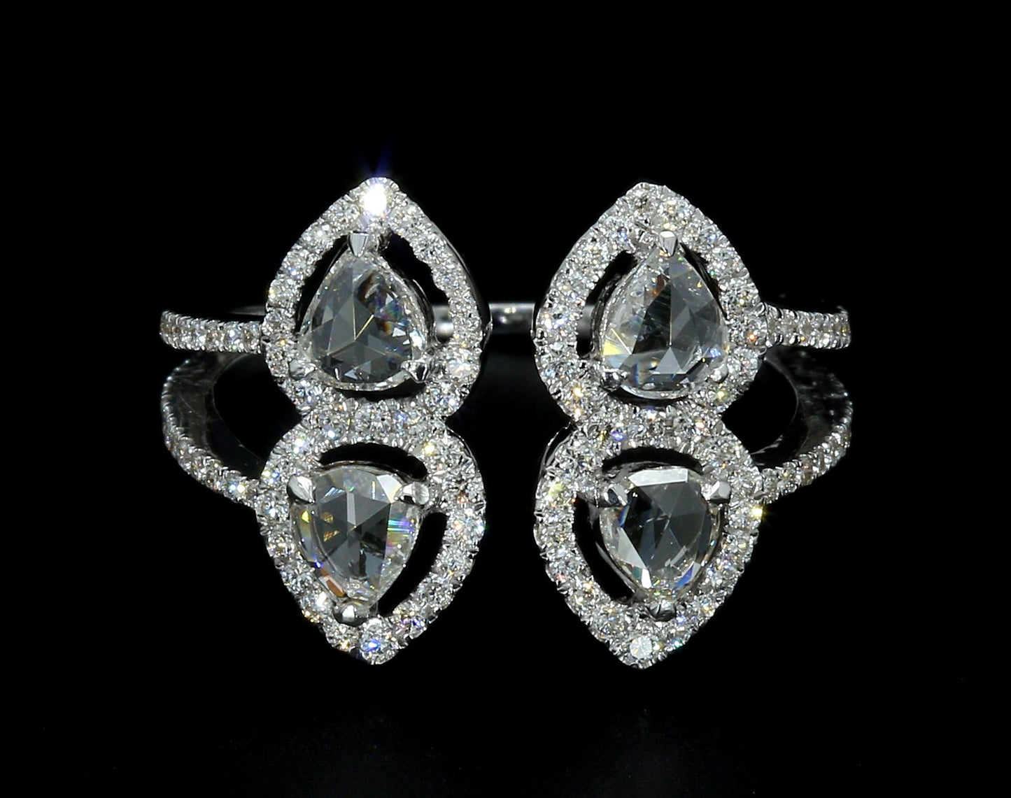 Diamond Rosecut Moi et Toi Ring