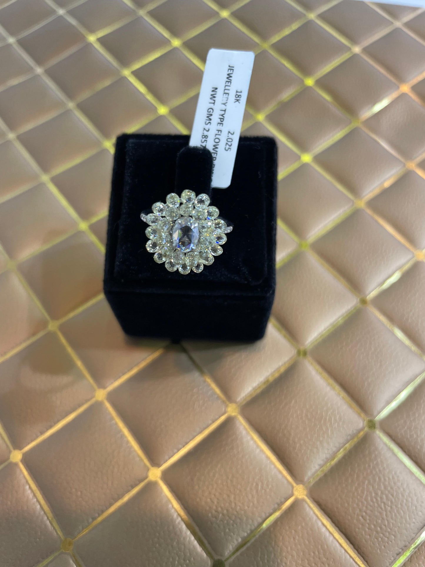 Diamond Briolette & Oval Rosecut Ring