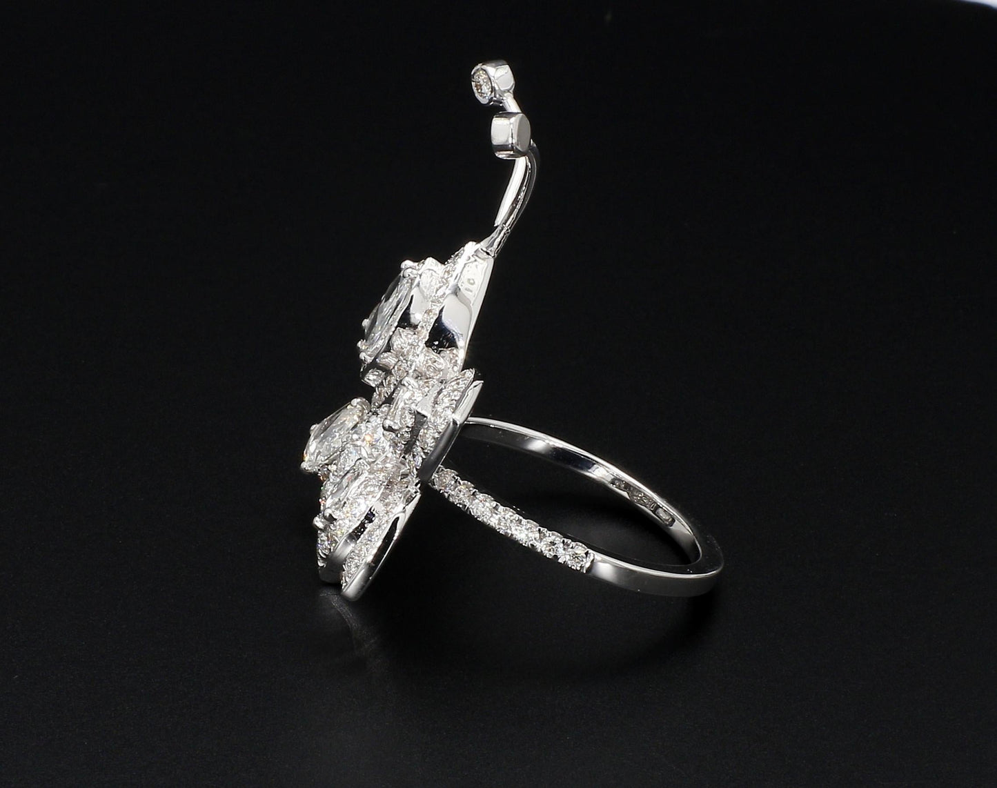 Diamond Rosecut Butterfly Ring