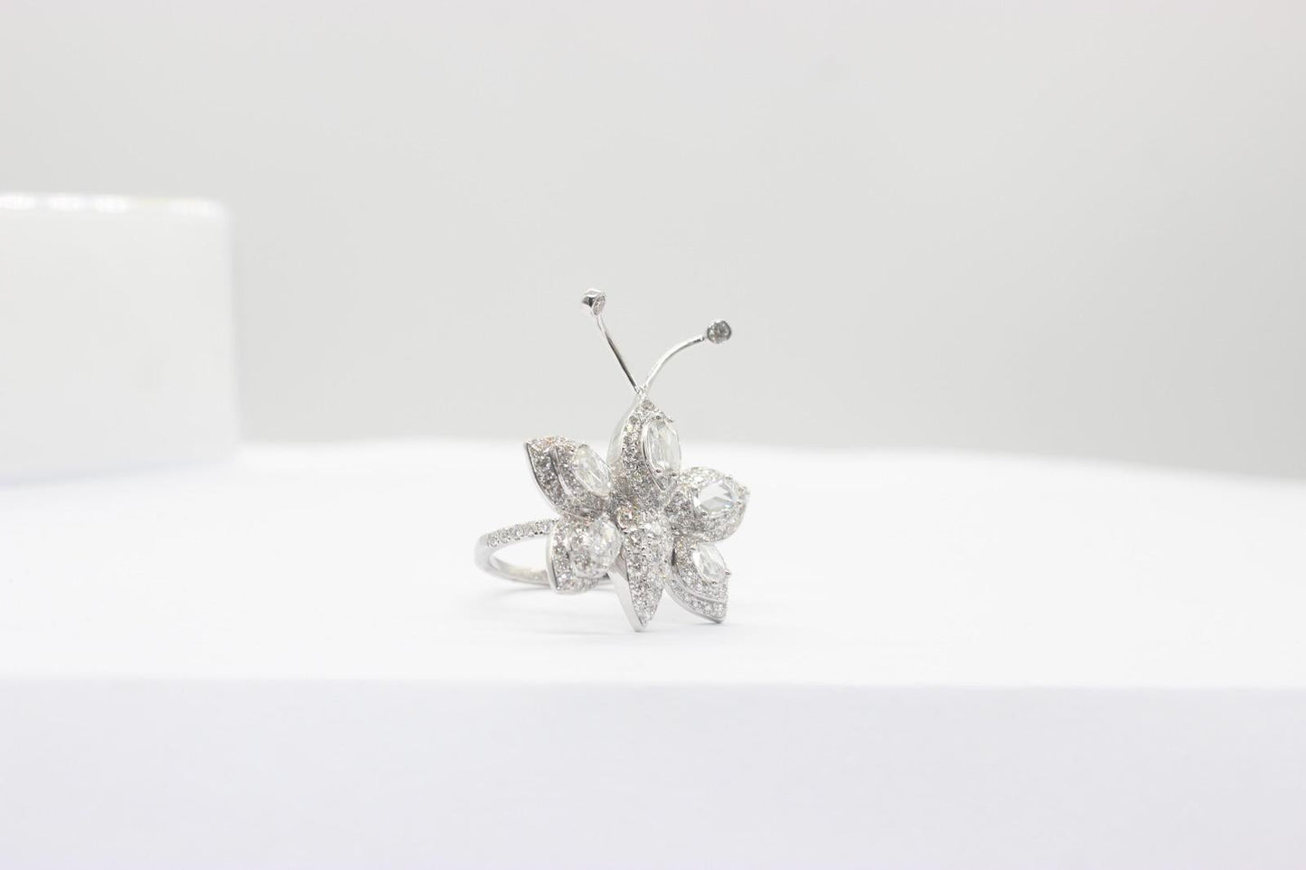 Diamond Rosecut Butterfly Ring