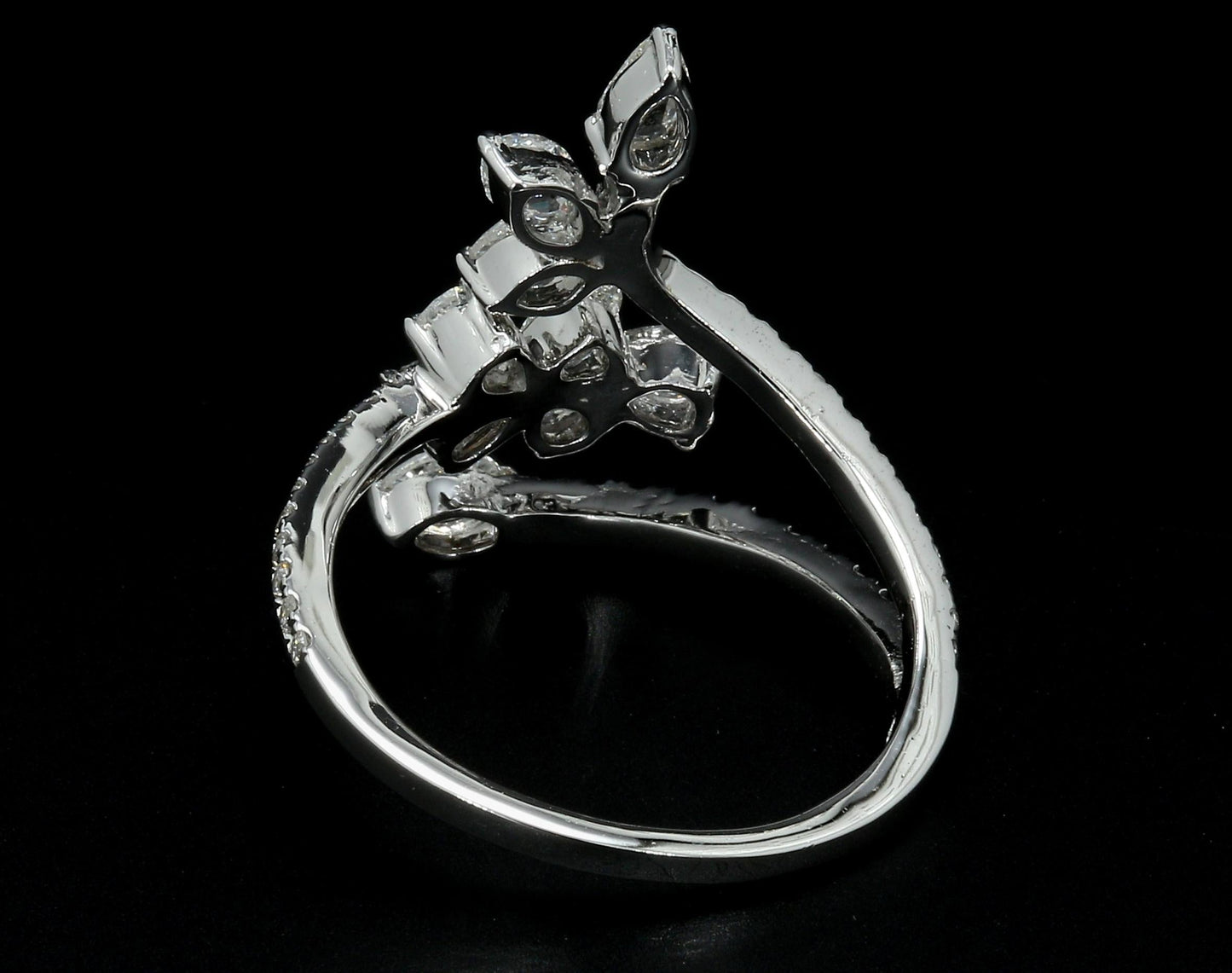 Diamond Rosecut floral Ring