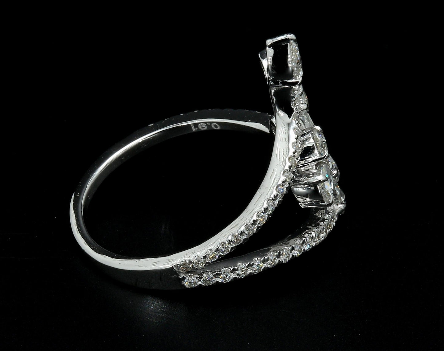 Diamond Rosecut floral Ring