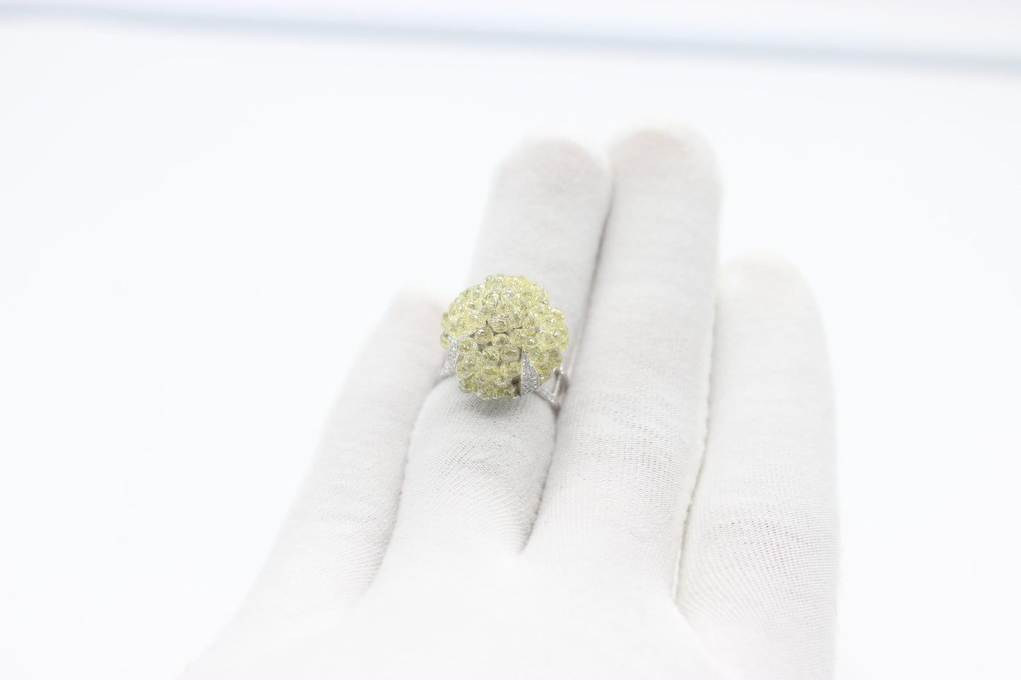 Diamond Briolette Dome Ring