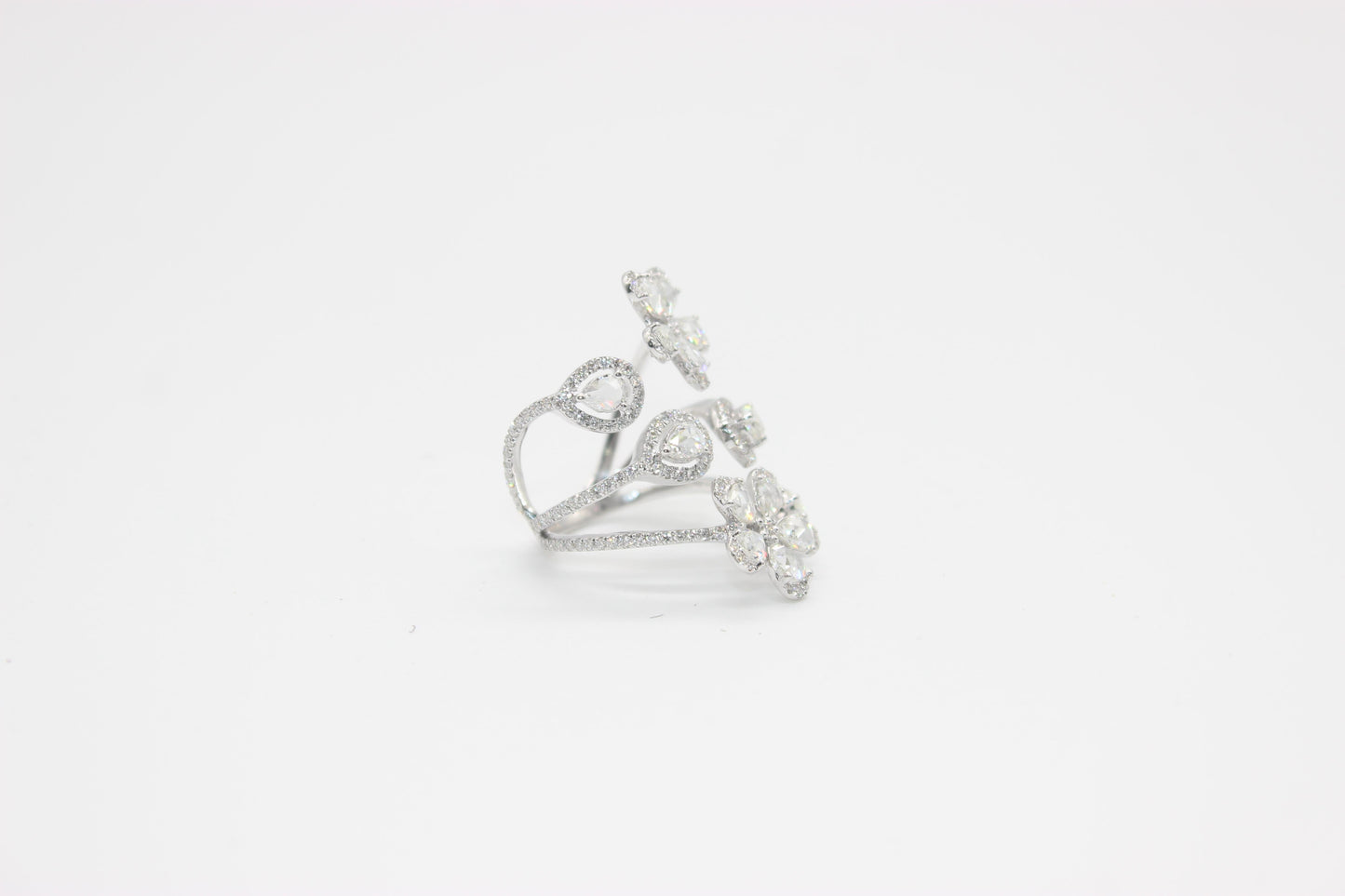 Diamond Rosecut Multi Floral Ring