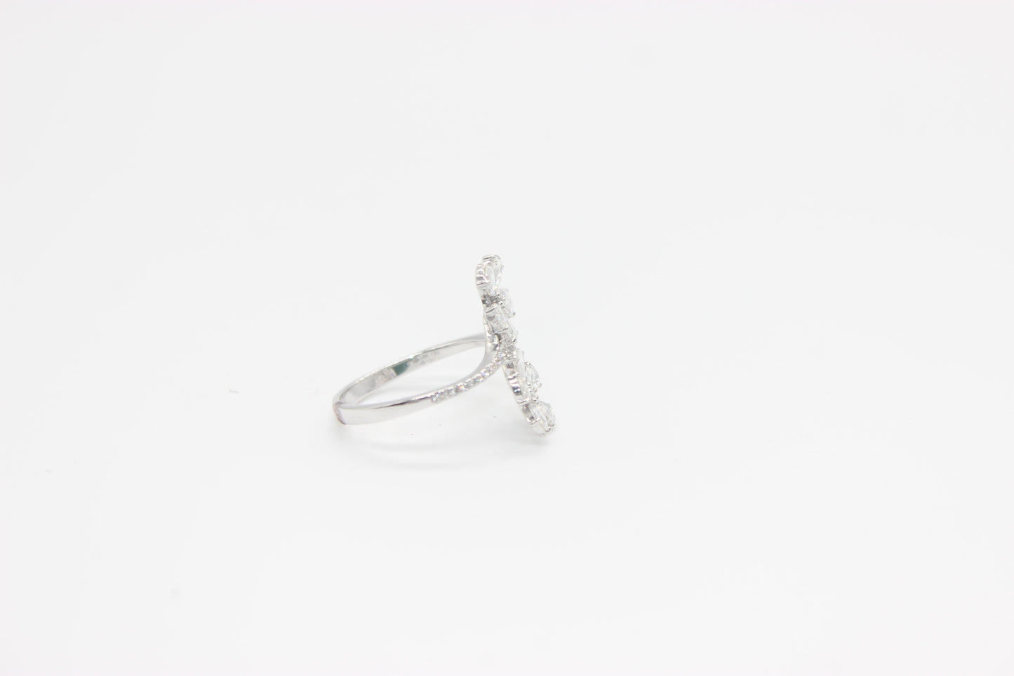 Diamond Rosecut Floral Ring