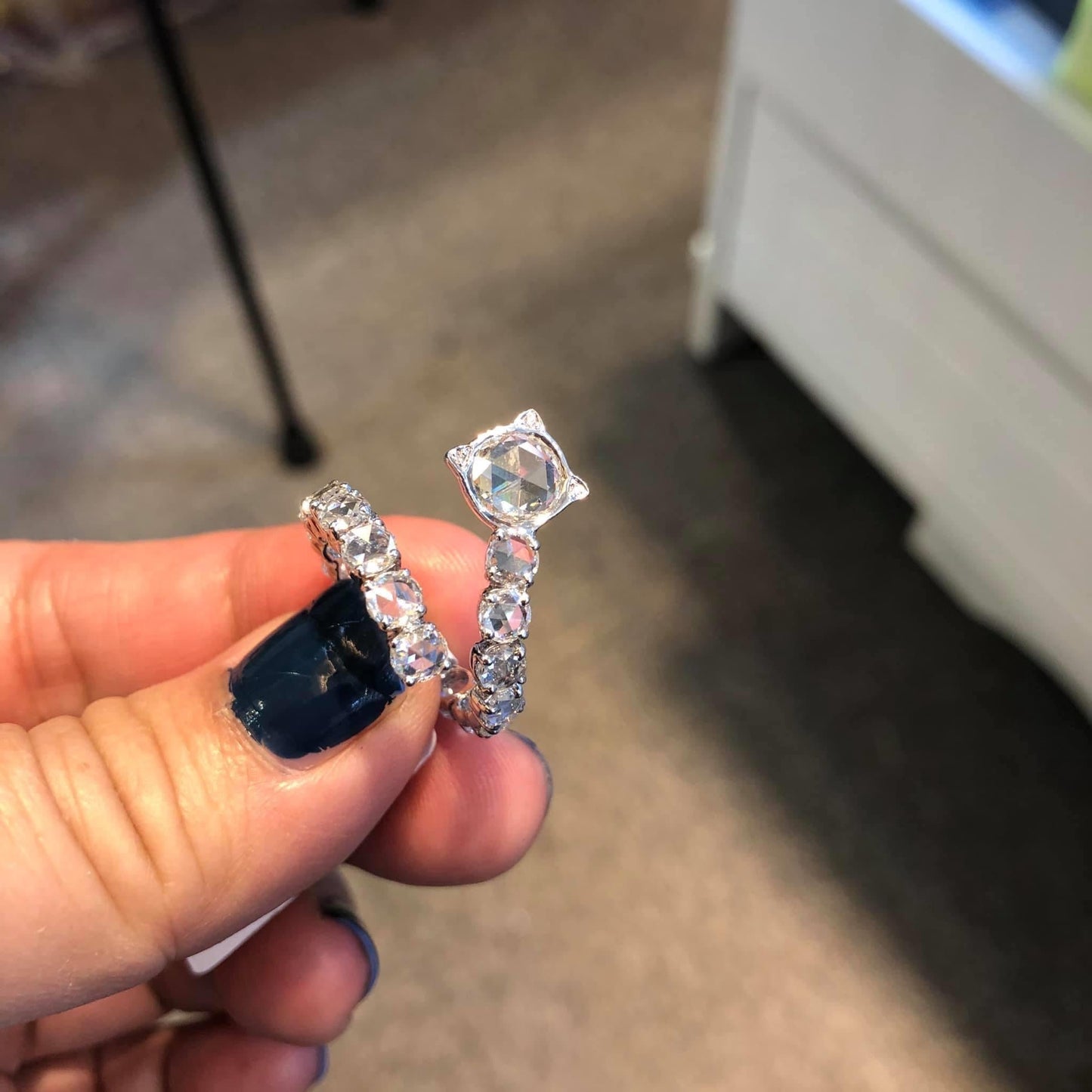 Diamond Rosecut Serpenti Ring