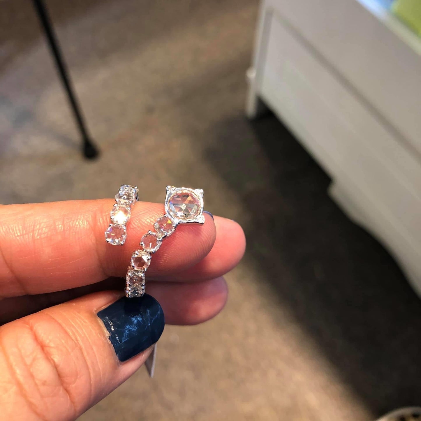 Diamond Rosecut Serpenti Ring