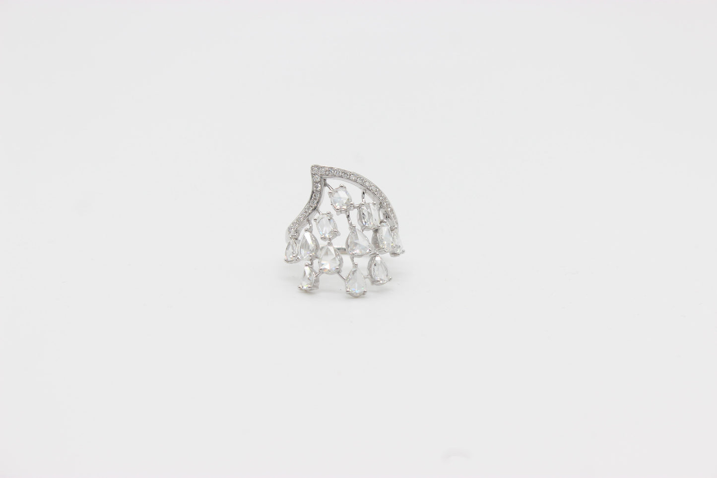 Diamond Rosecut Crown Ring