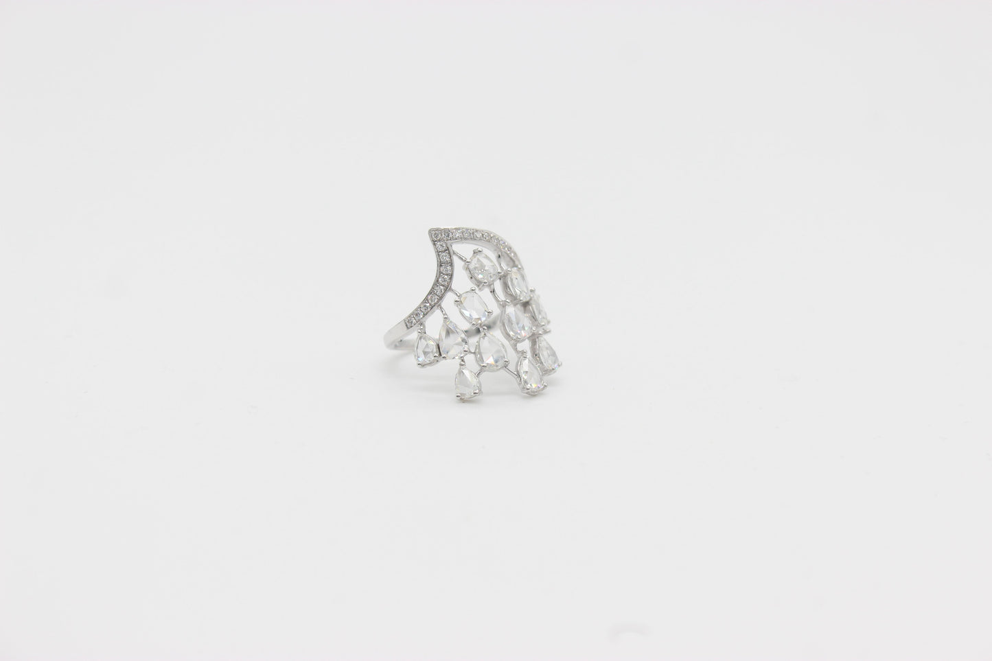 Diamond Rosecut Crown Ring