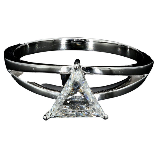 Diamond Triangle Step Cut Ring