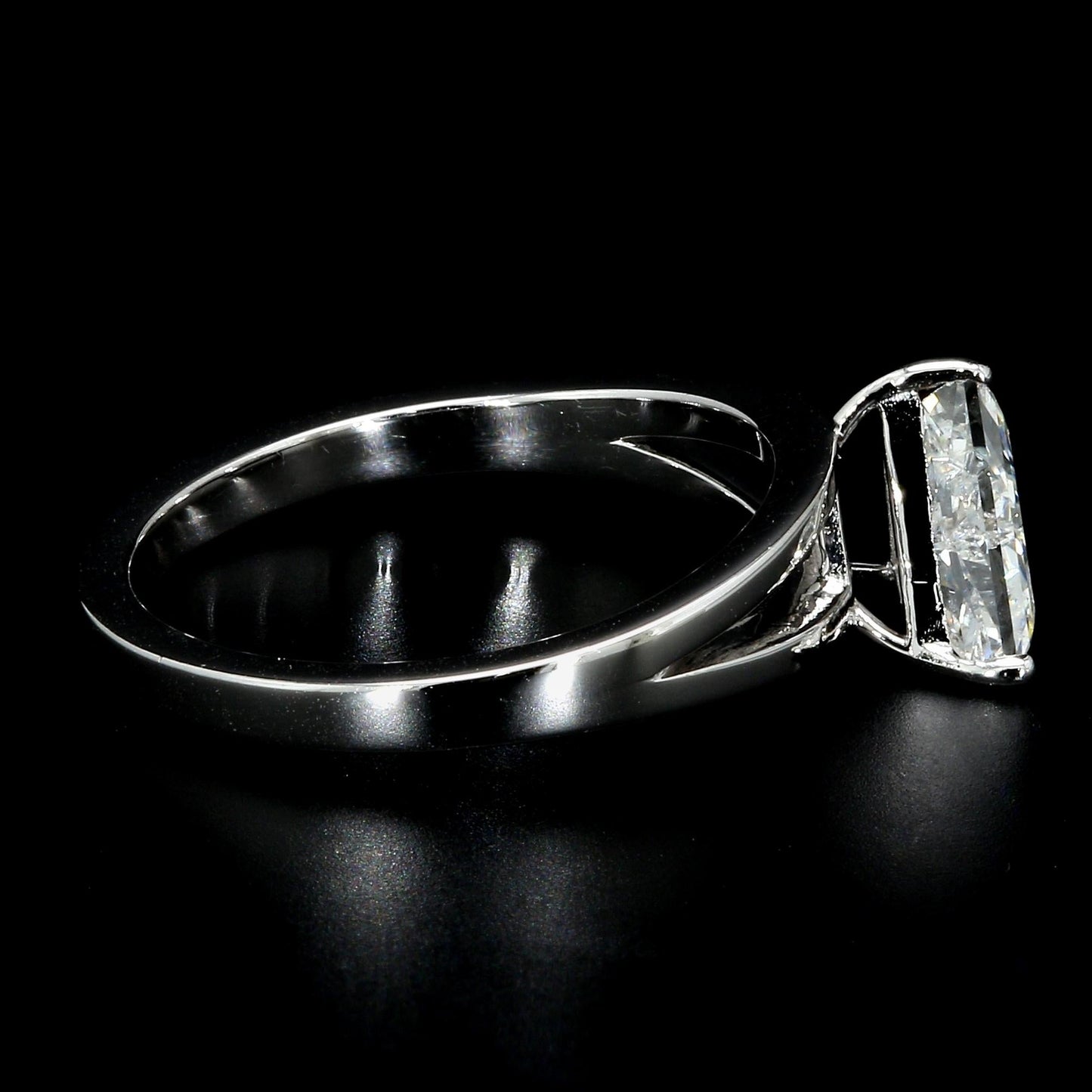 Diamond Triangle Step Cut Ring
