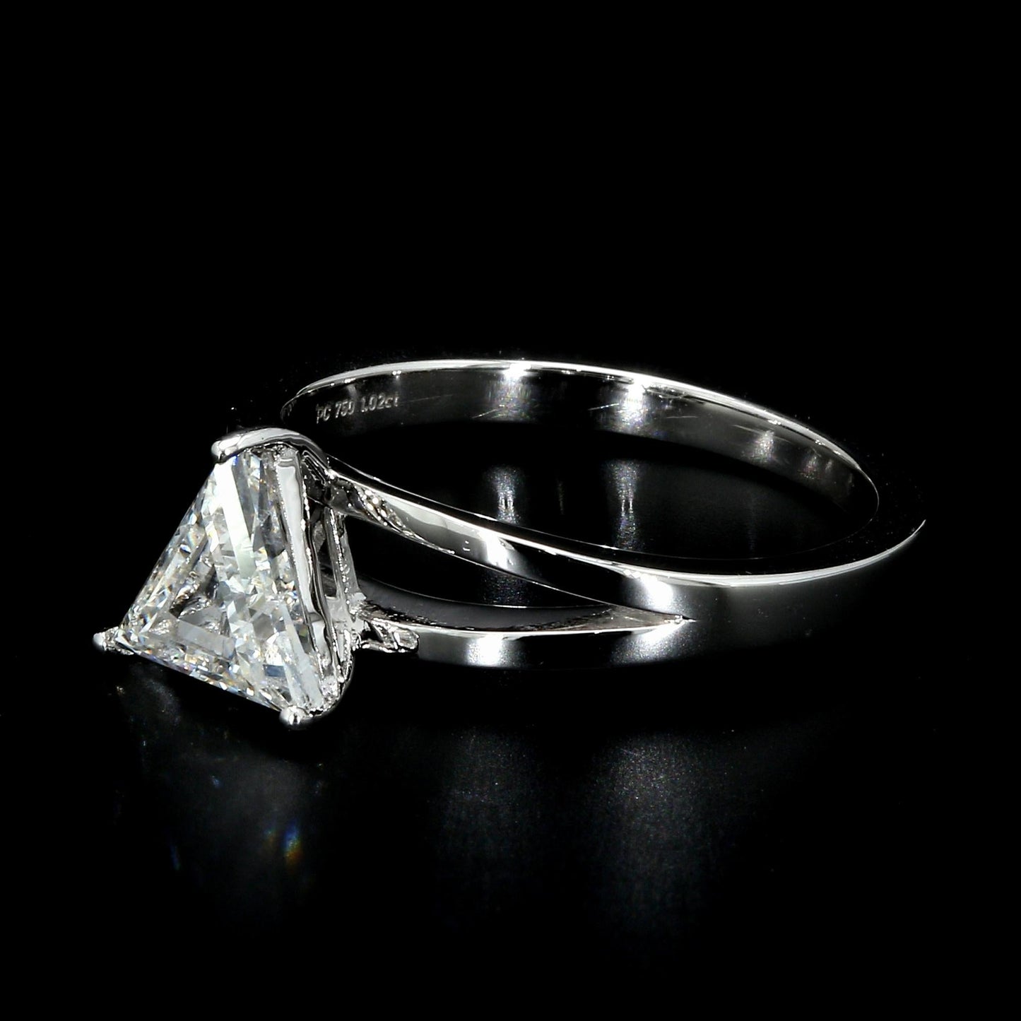 Diamond Triangle Step Cut Ring