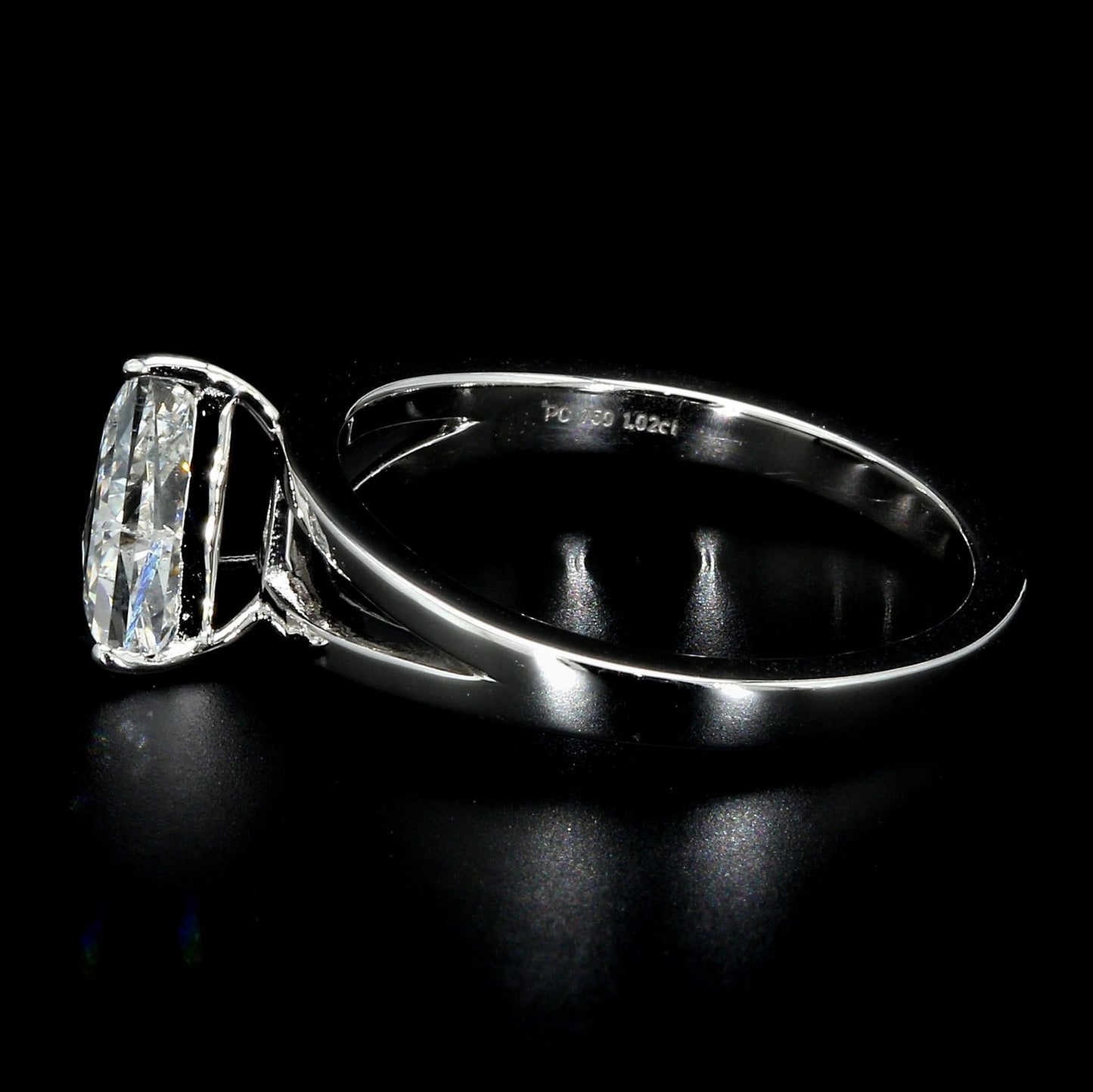 Diamond Triangle Step Cut Ring