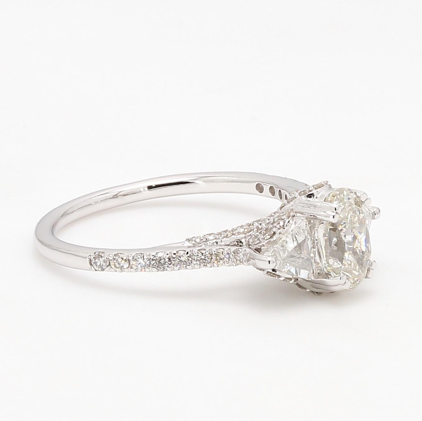Diamond Oval European Oldcut Ring
