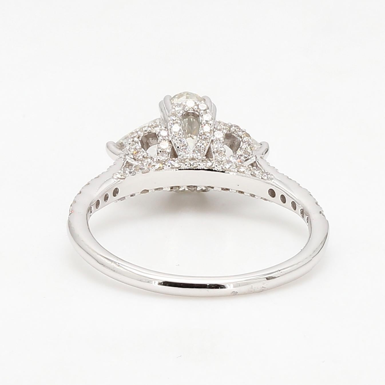 Diamond Oval European Oldcut Ring