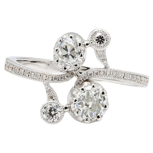 Diamond European Oldcut Twist Ring