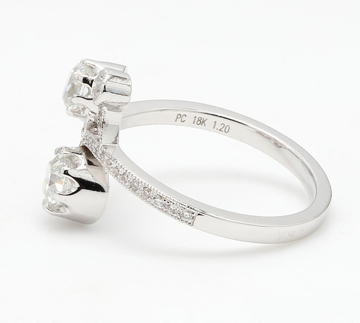 Diamond European Oldcut Twist Ring