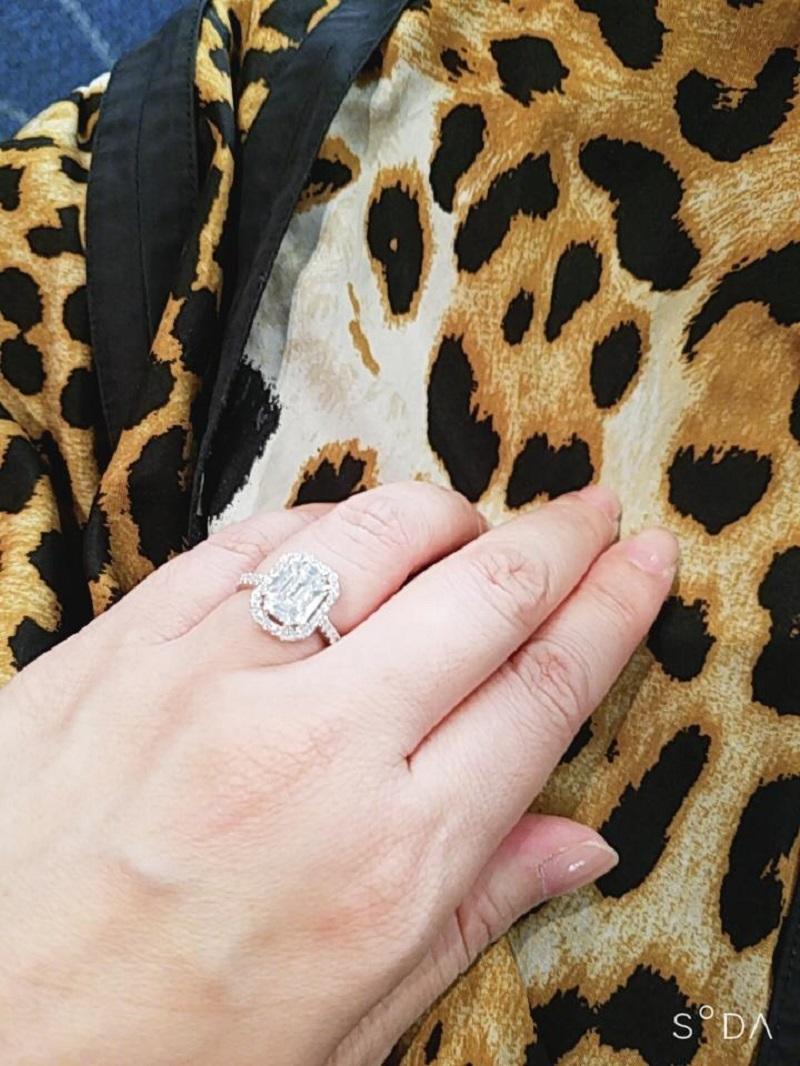 Diamond Illusion Emerald Ring