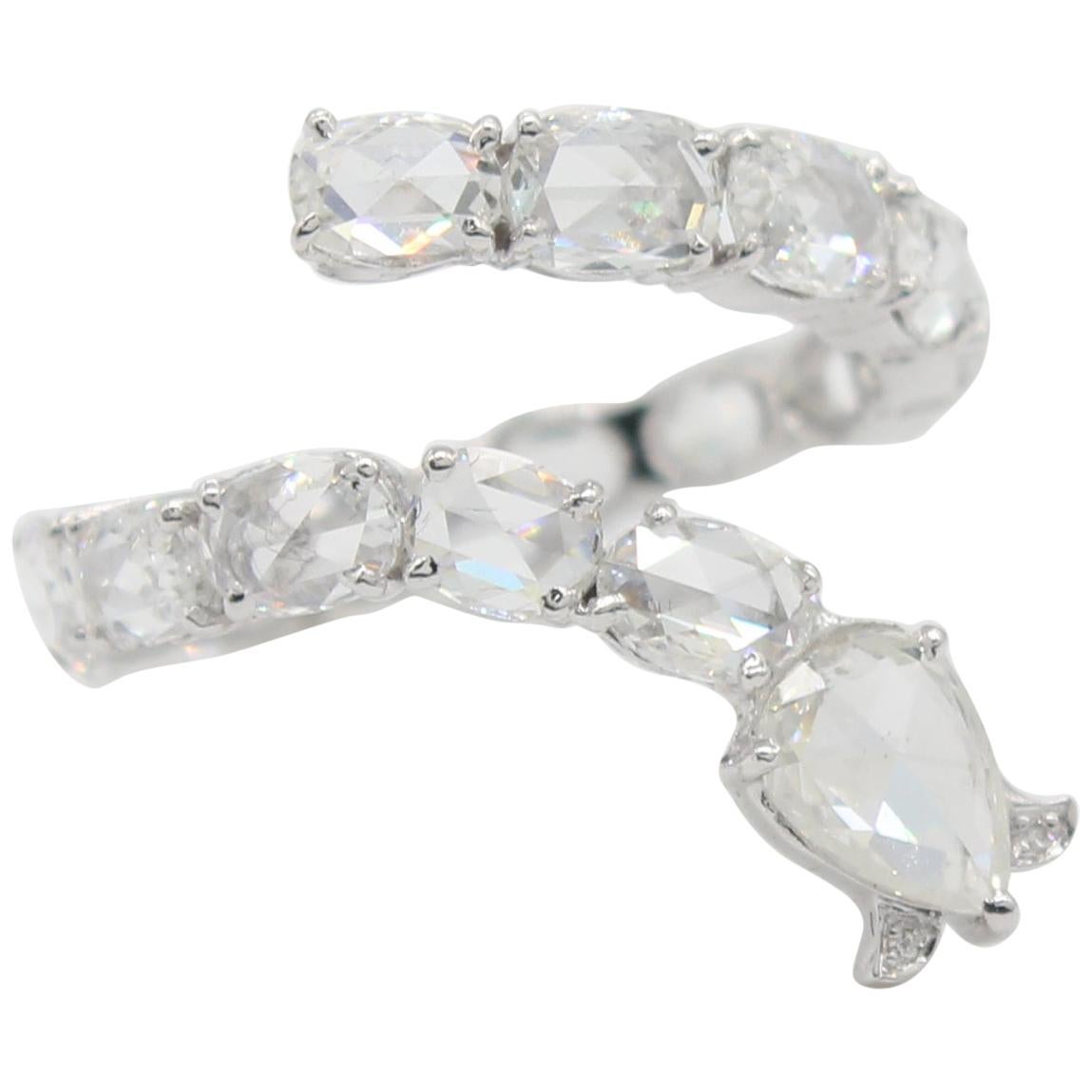 Diamond Rosecut Serpenti Ring