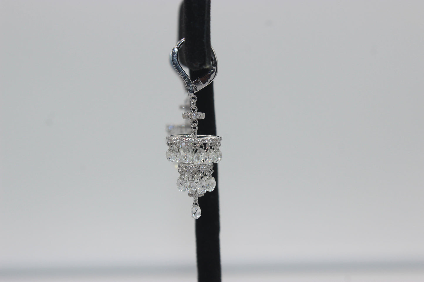 Diamond Briolette Chandelier Earrings
