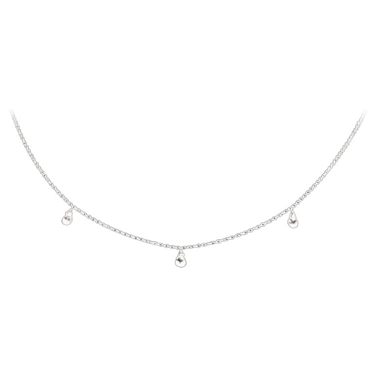 Diamond Briolette 3 Piece Dangling Necklace