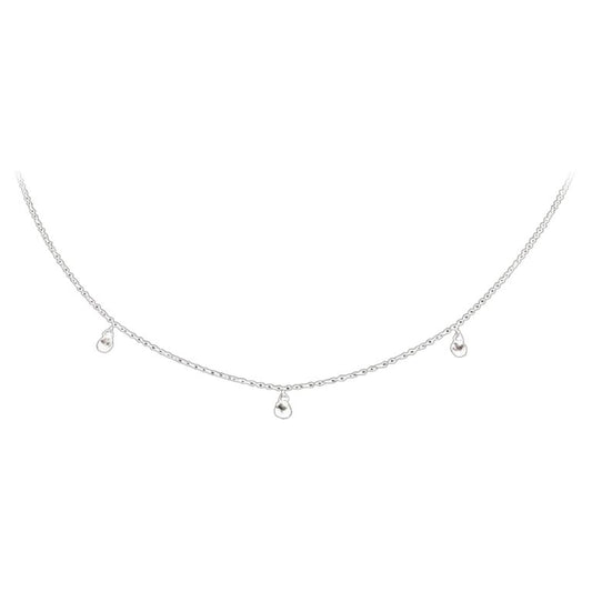 Diamond Briolette 3 Piece Dangling Necklace