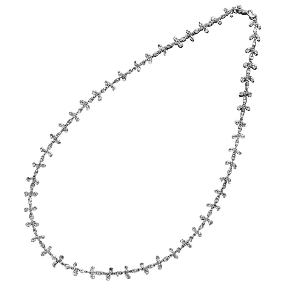 Diamond Briolette Floral Necklace