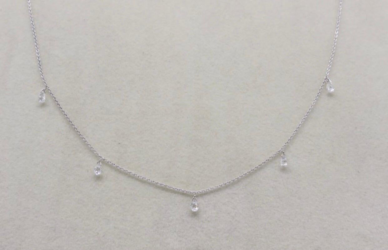 Mille Etoiles Diamond Briolette Necklace