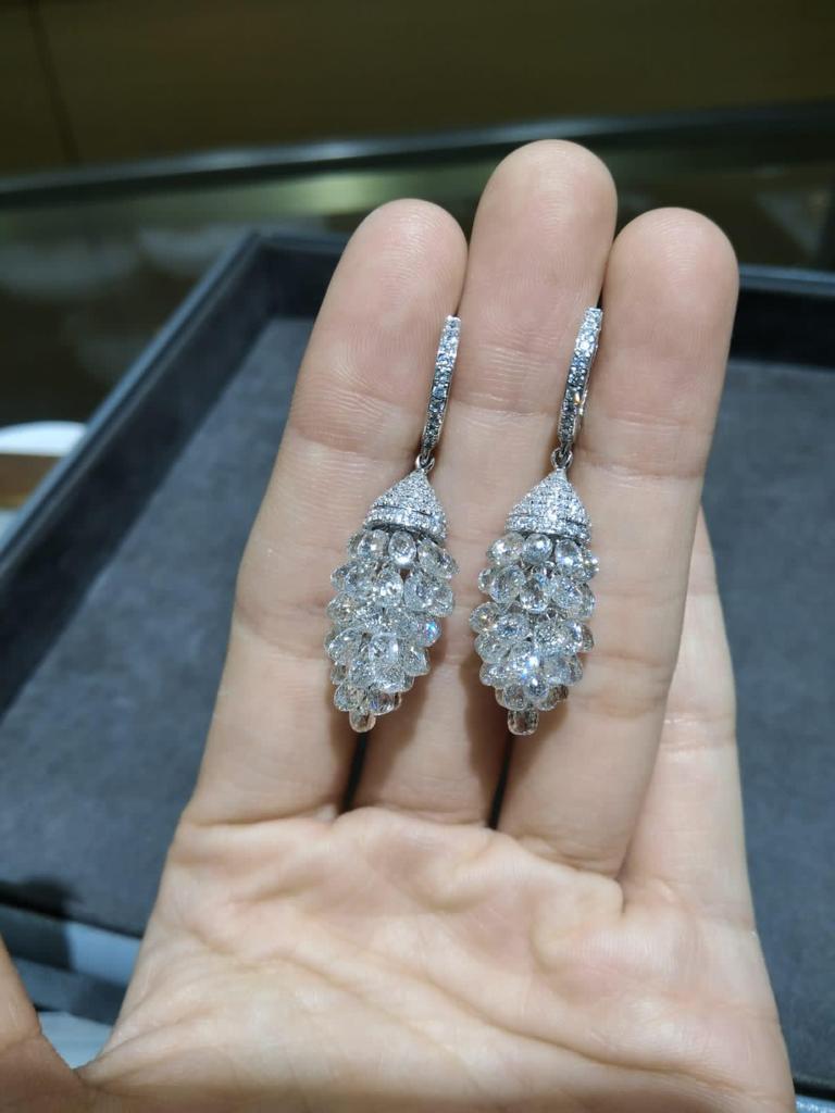 Briolette clearance diamond earrings