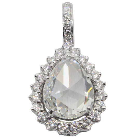 Diamond Pear Rosoecut Pendant