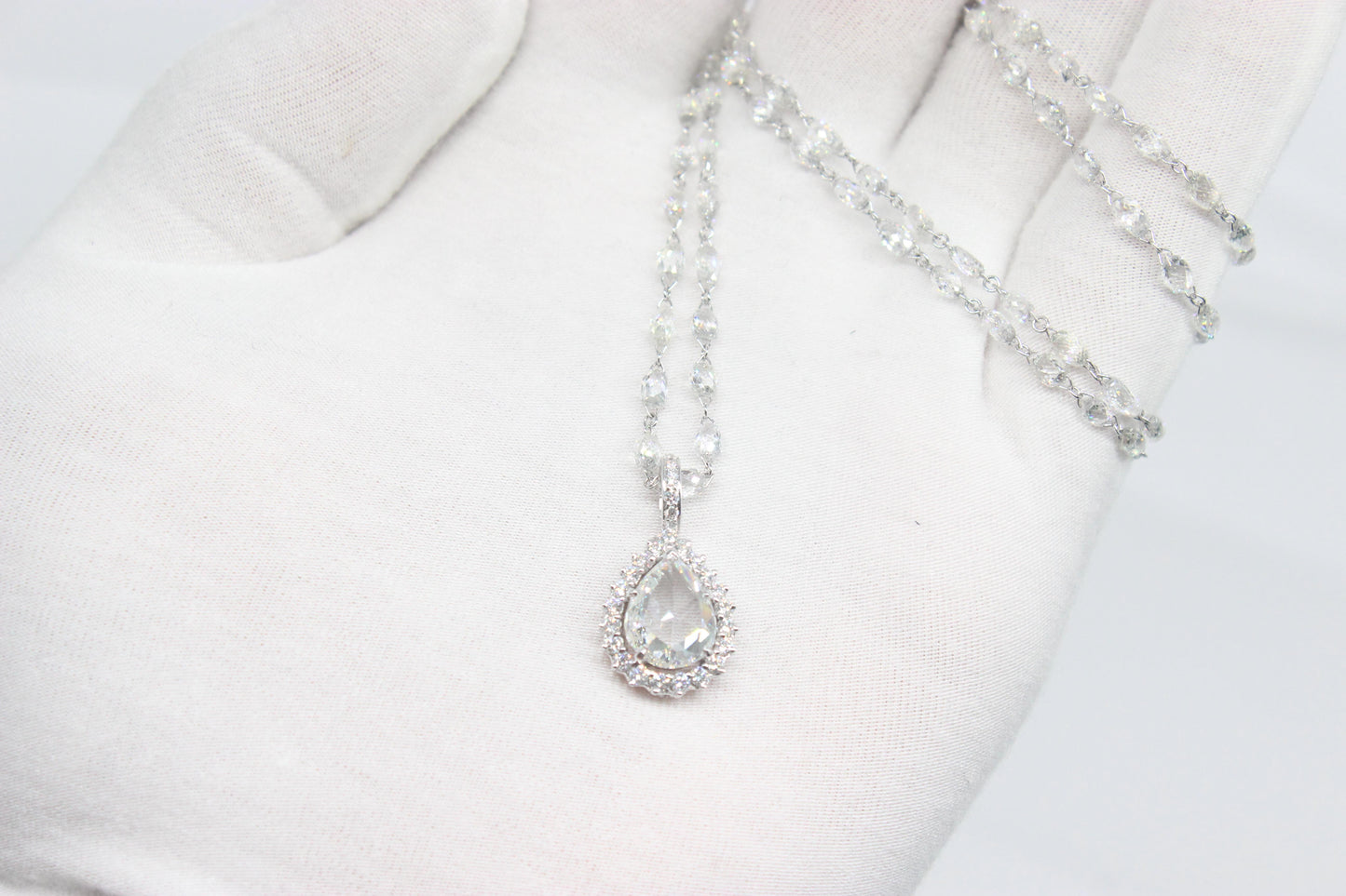 Diamond Pear Rosoecut Pendant