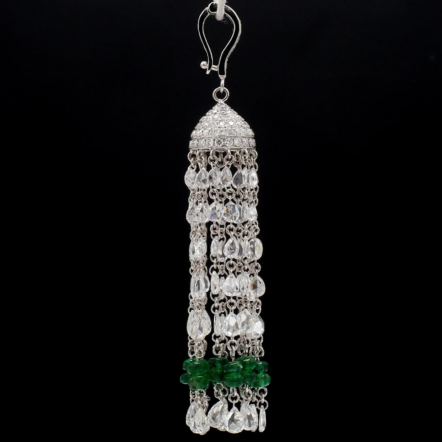 Diamond Rosecut & Emerald Pendant