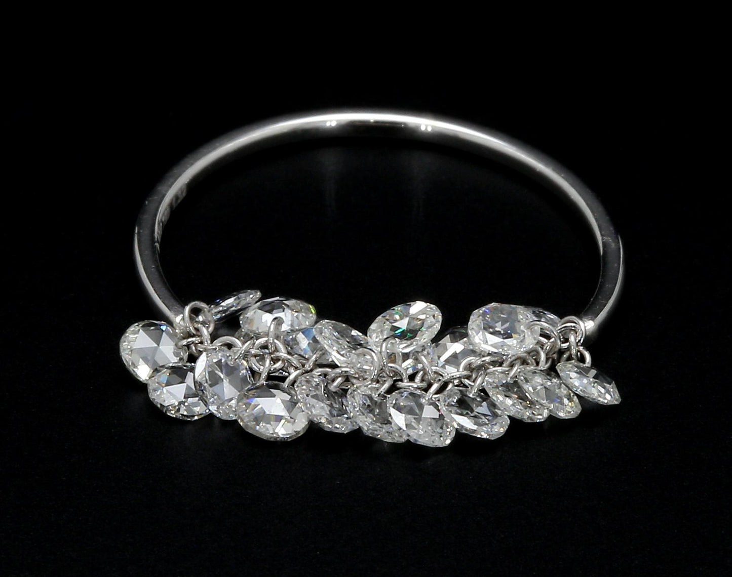 Diamond Rosecut Dangling Ring