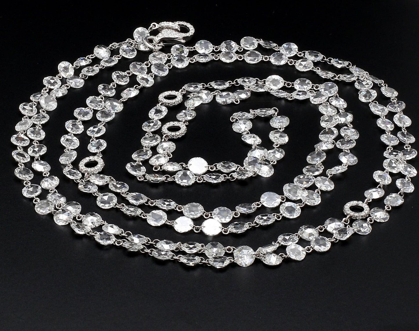 Diamond Rosecut 42" Long Necklace