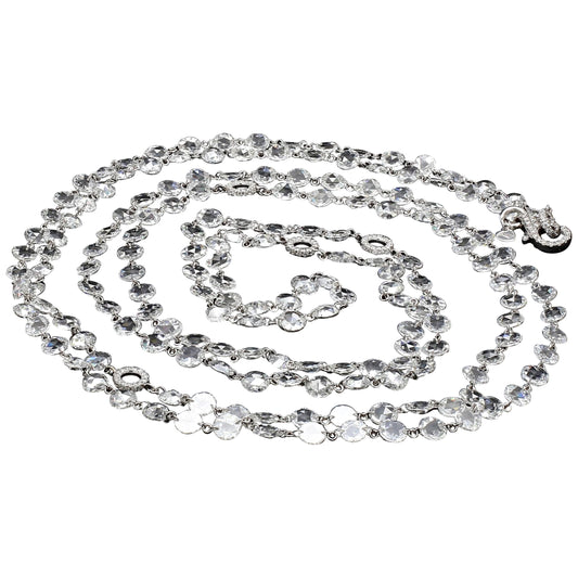 Diamond Rosecut 42" Long Necklace