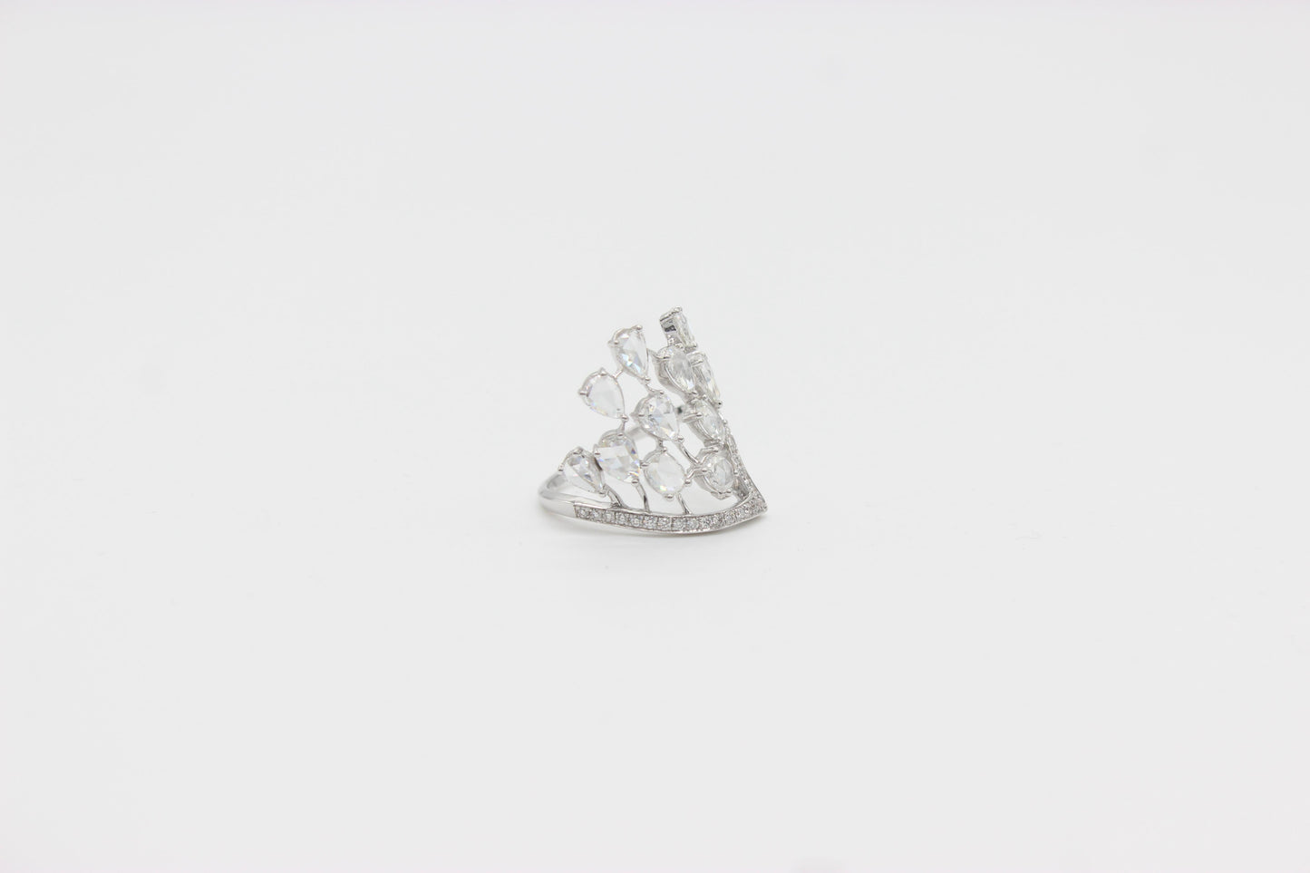 Diamond Rosecut Crown Ring